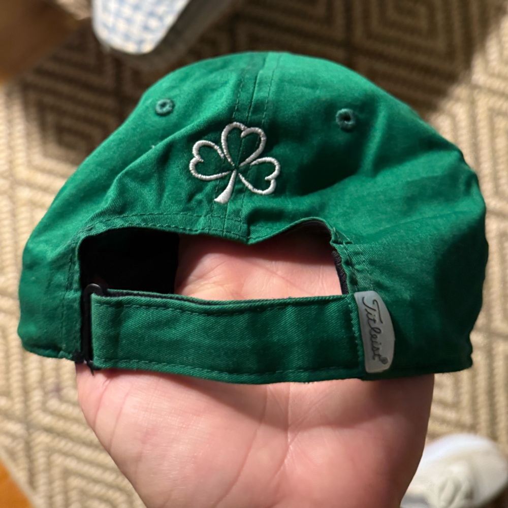 Titleist Kelly Green Golf Hat with Irish Shamrock on the Back - Picture 3 of 3